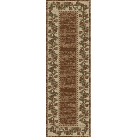 Sleep Ez 2 ft. 3 in. x 7 ft. 7 in. Hearthside Mountain View Area Rug, Brown SL2621699